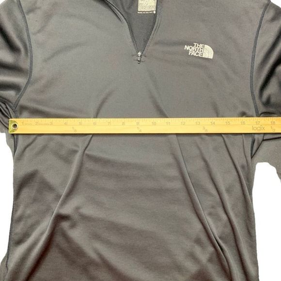 The North Face Mens Medium Lightweight 1/4 Zip Black Long Sleeve Pullover - Picture 7 of 8